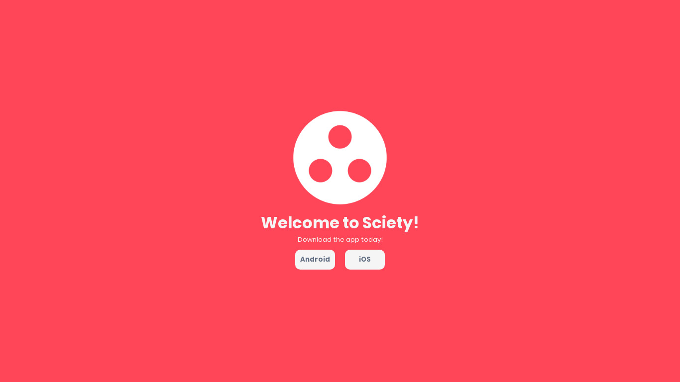Sciety Landing page
