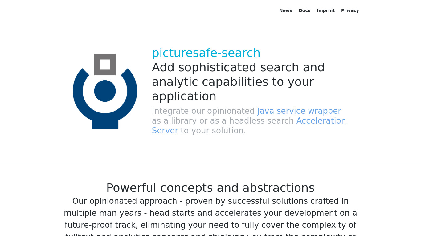 picturesafe-search Landing page