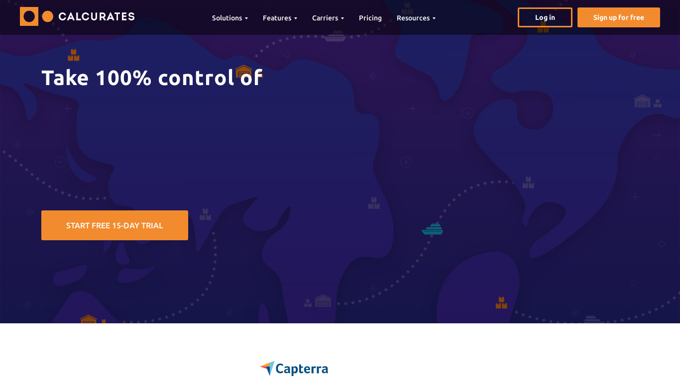 Calcurates Landing page