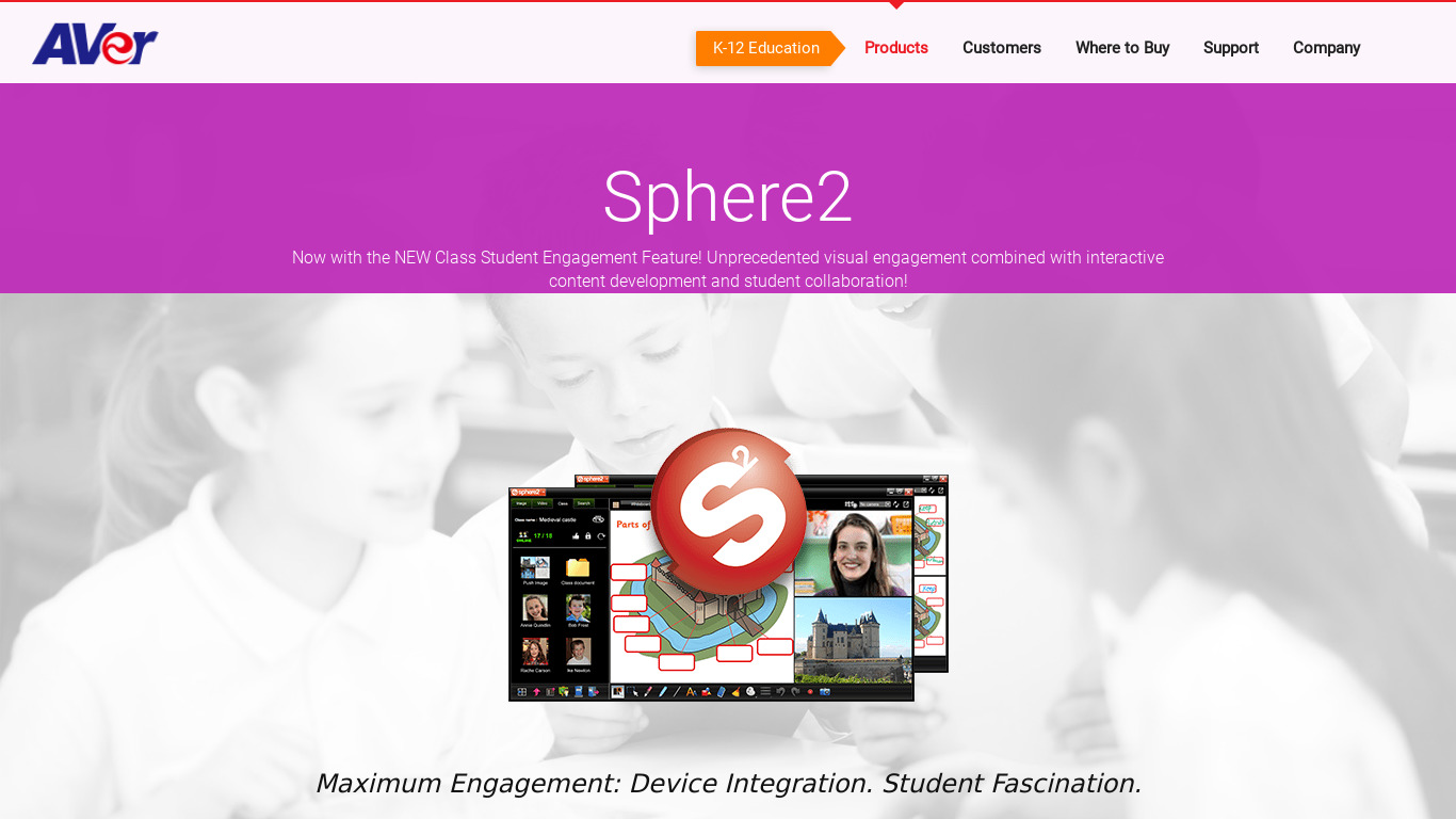 Sphere Software Landing page