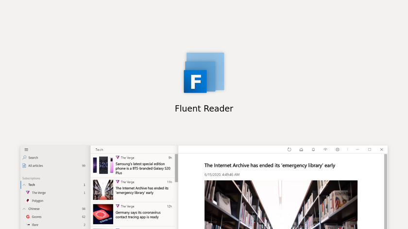 Fluent Reader Landing Page