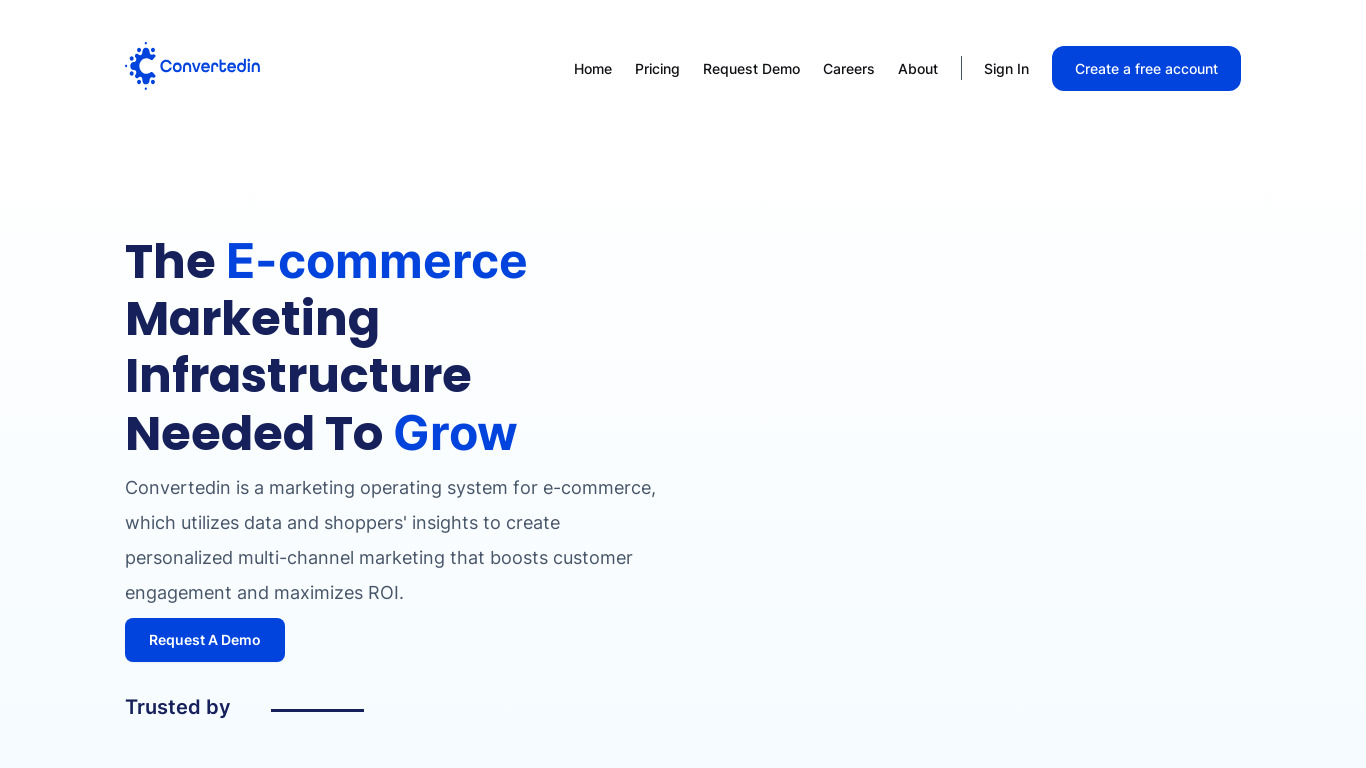 Convertedin Landing page