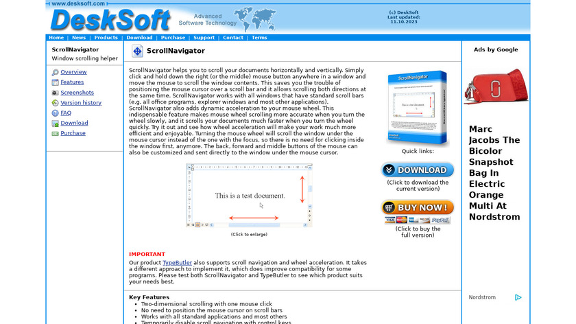 ScrollNavigator Landing Page