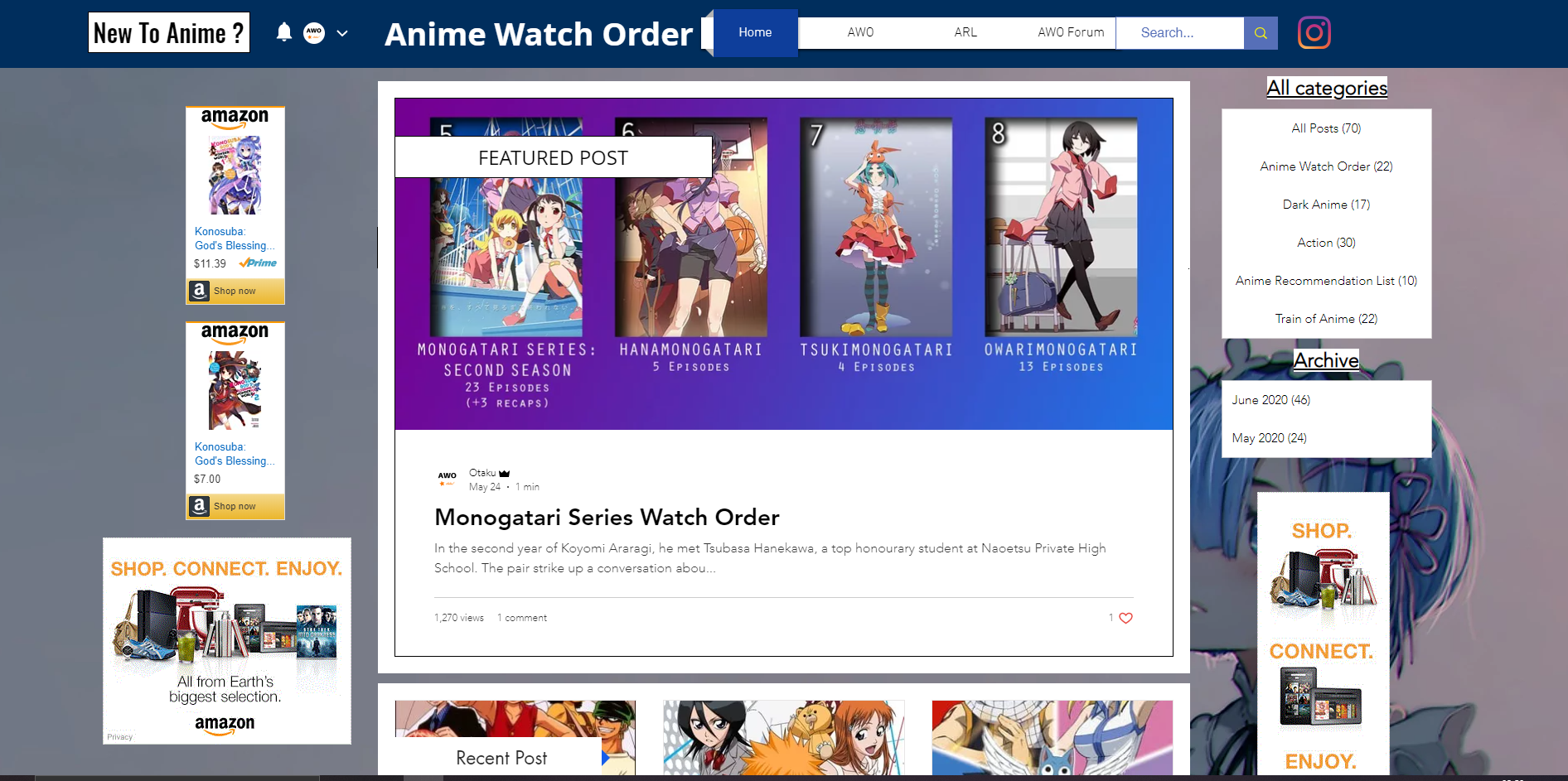 Animewatchorder Landing page