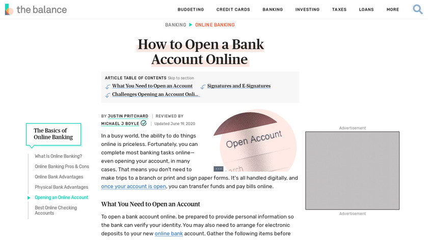 Open USA Bank Account ONLINE Landing Page