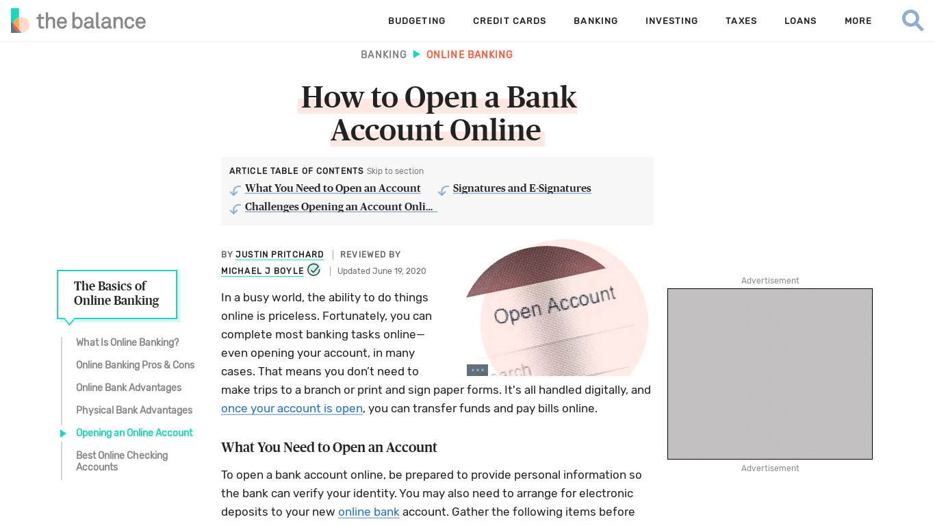 Open USA Bank Account ONLINE Landing page