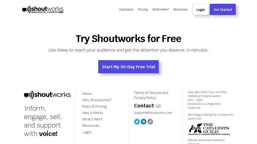 Product Hunt for Alexa Landing Page