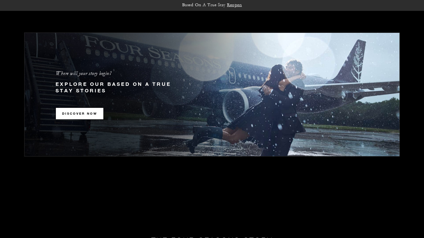 Four Seasons Hotels Landing page