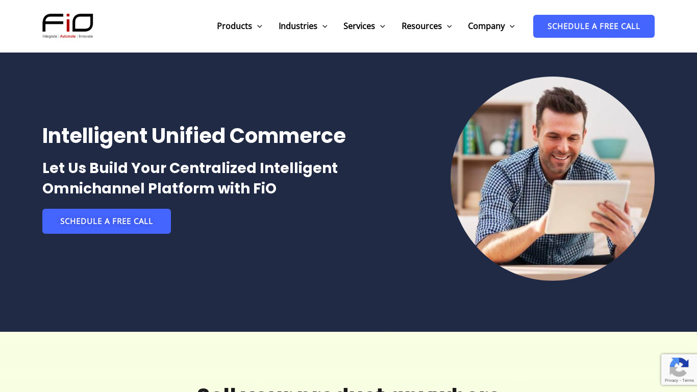 Group FiO Intelligent Unified Commerce Landing page