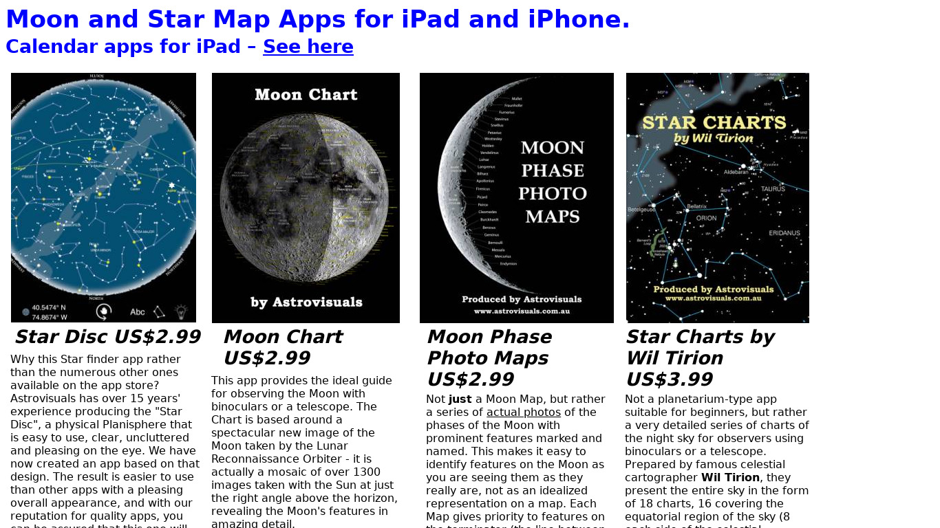 Moon Phase Photo Maps Landing page