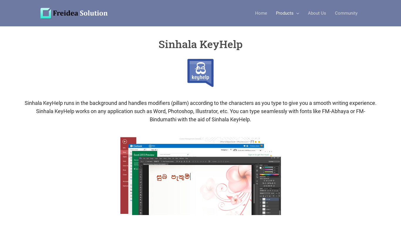 freidea.org Sinhala Keyhelp Landing page