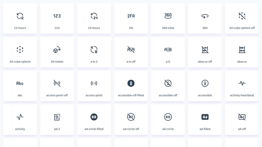 Tabler Icons Landing Page
