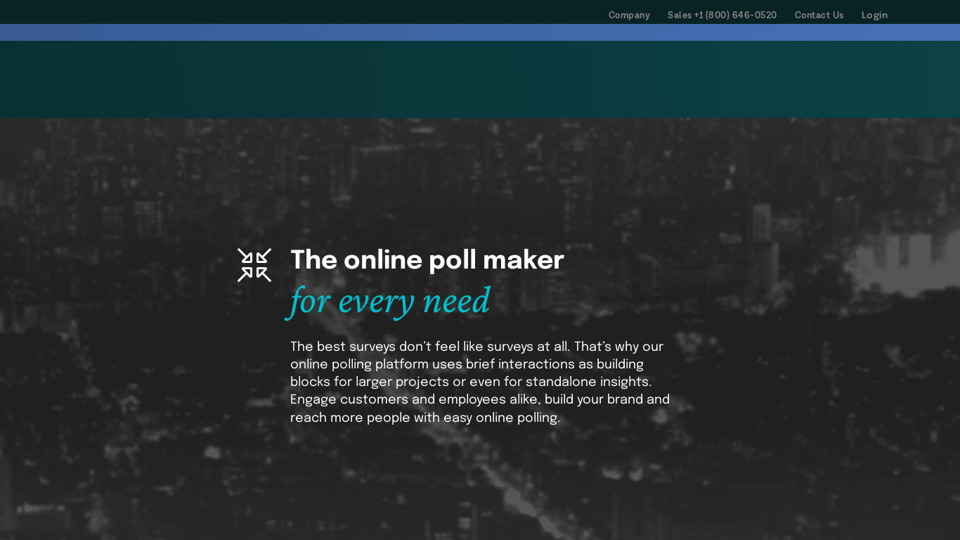SoGoSurvey Poll Maker Landing page