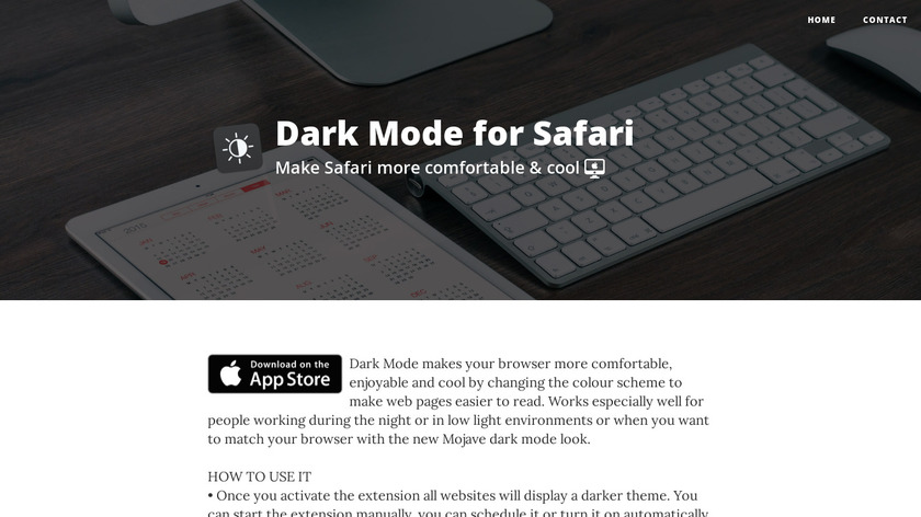 Dark Mode for Safari Landing Page