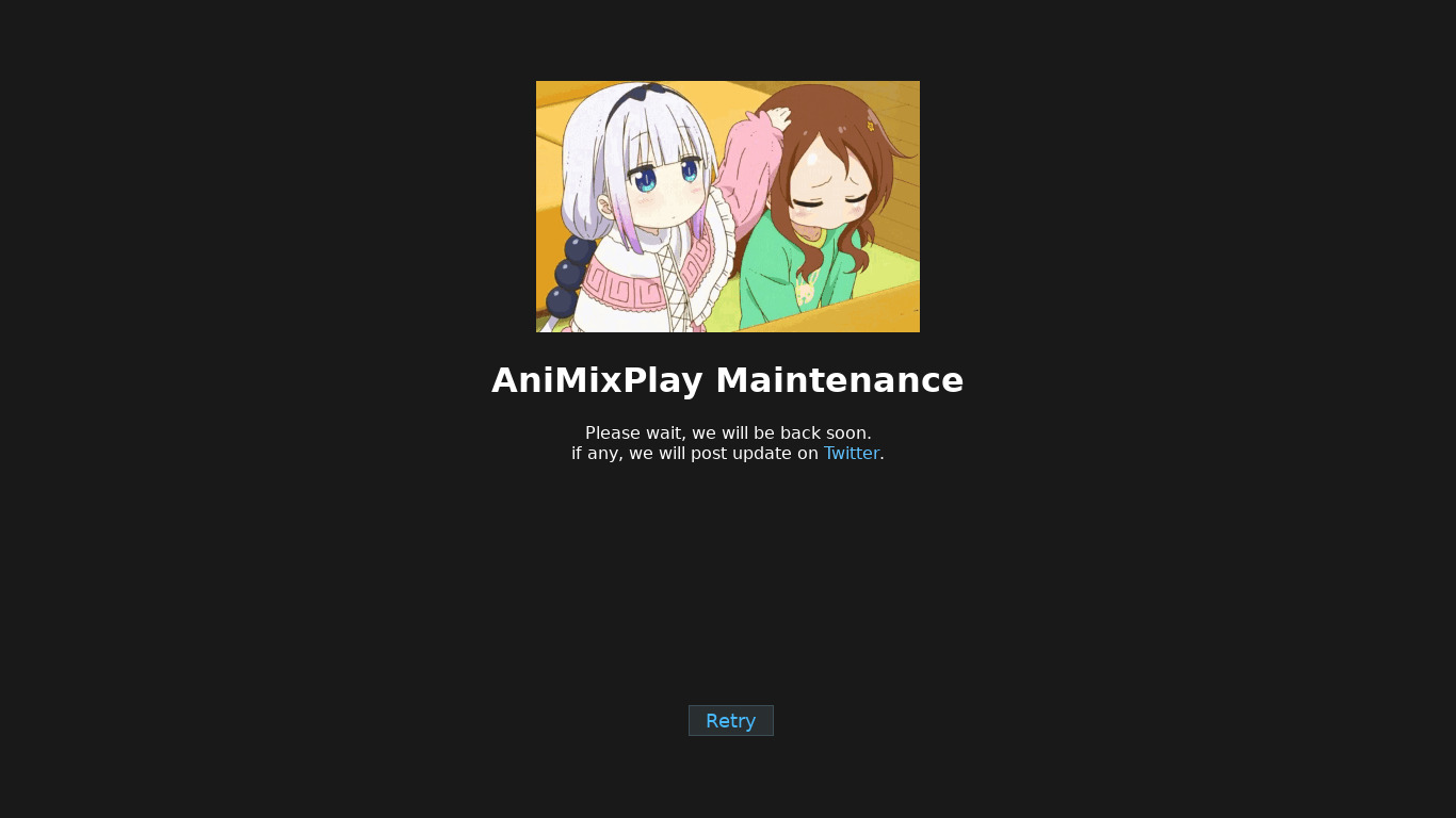 AniMixPlay Landing page