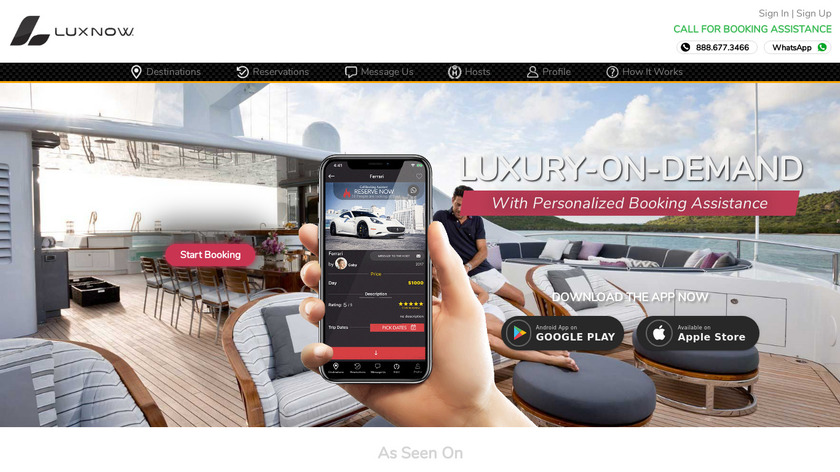 LUXnow Landing Page