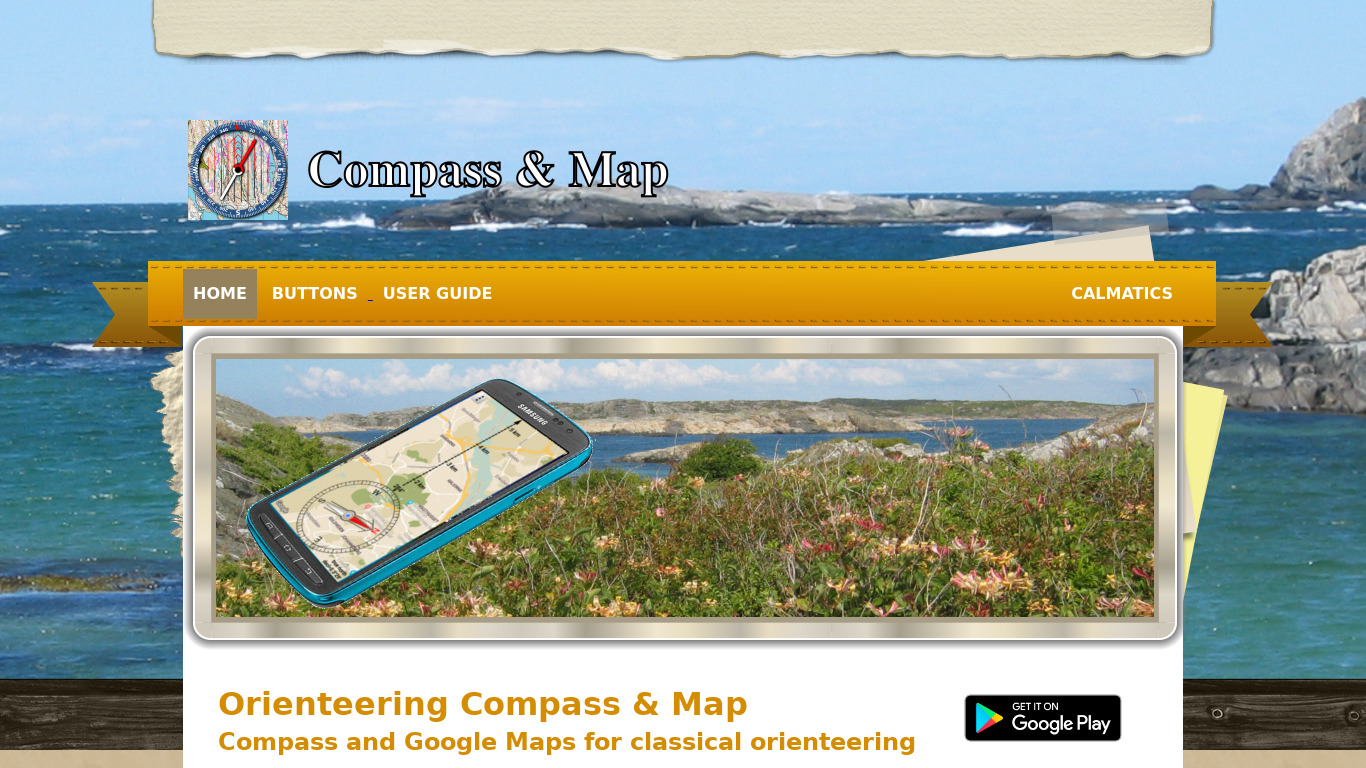 Orienteering Compass & Map Landing page