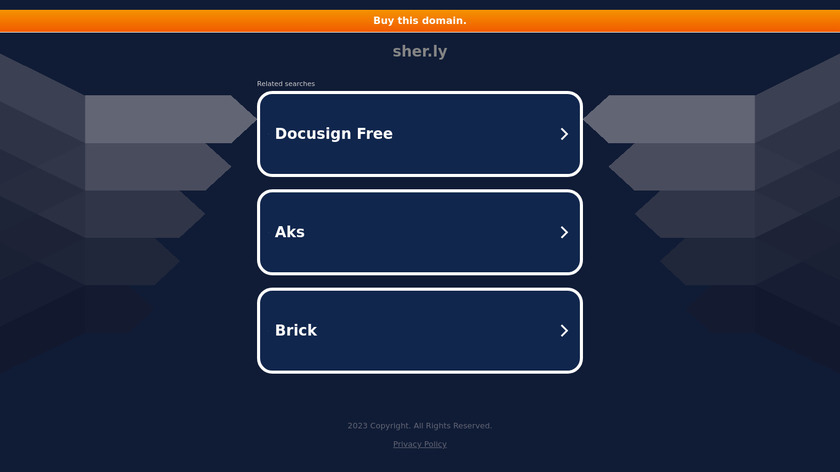 Sher.ly Virtual Space Landing Page