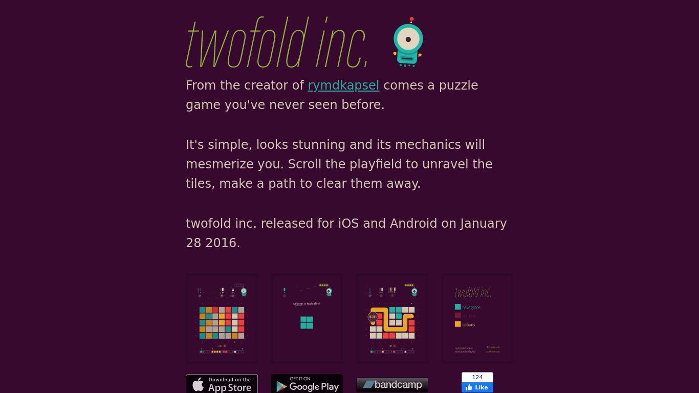 Twofold Inc. Landing page