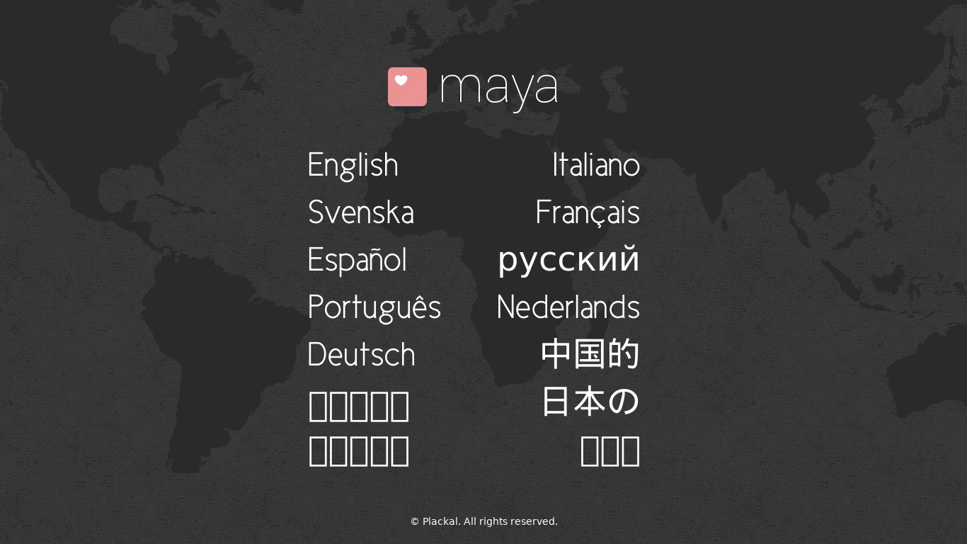 Maya - My Period Tracker Landing page