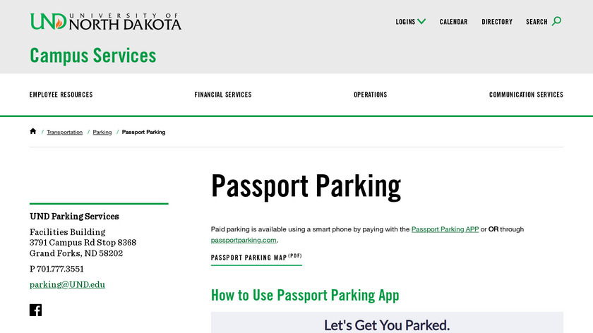 Passport Parking Landing Page
