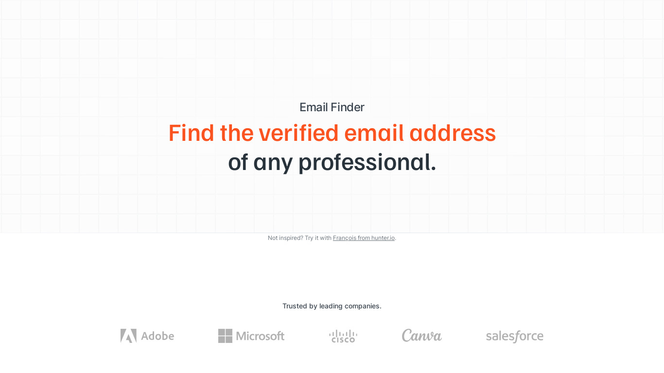 Email Hunter for G Suite Landing page