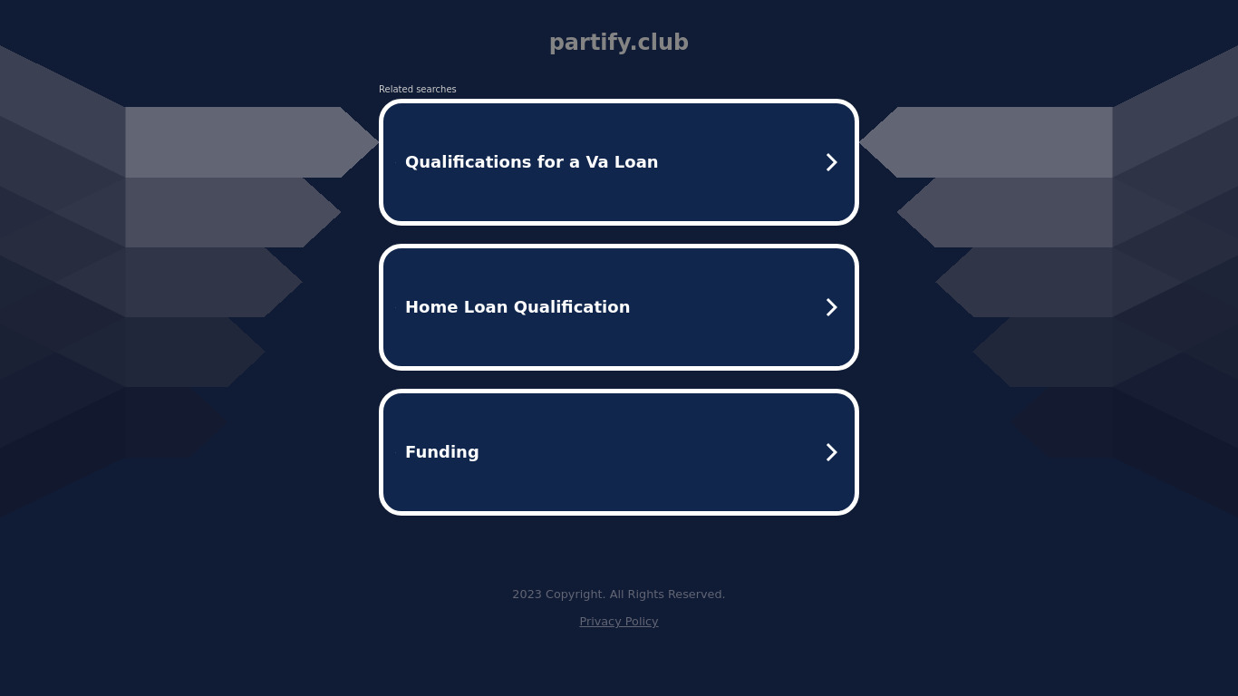 Partify Landing page