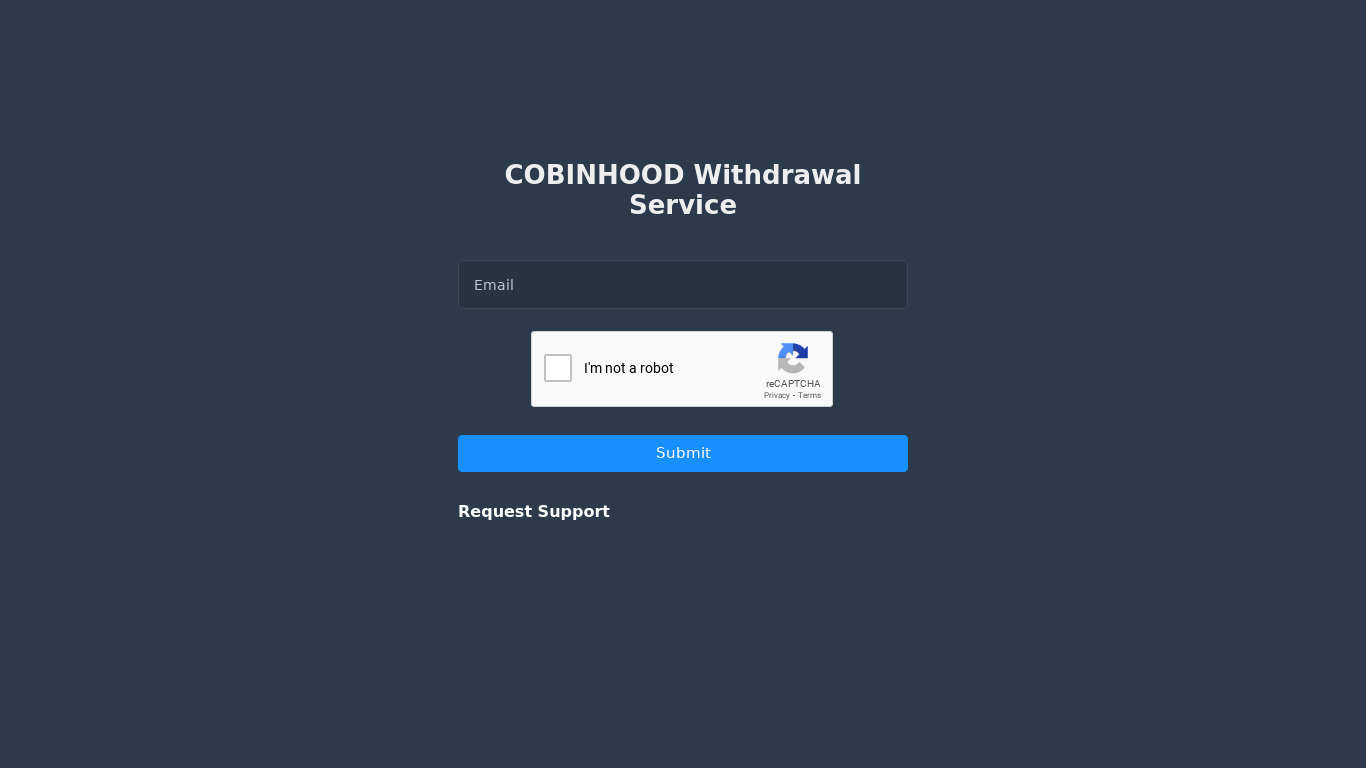 COBINHOOD Landing page