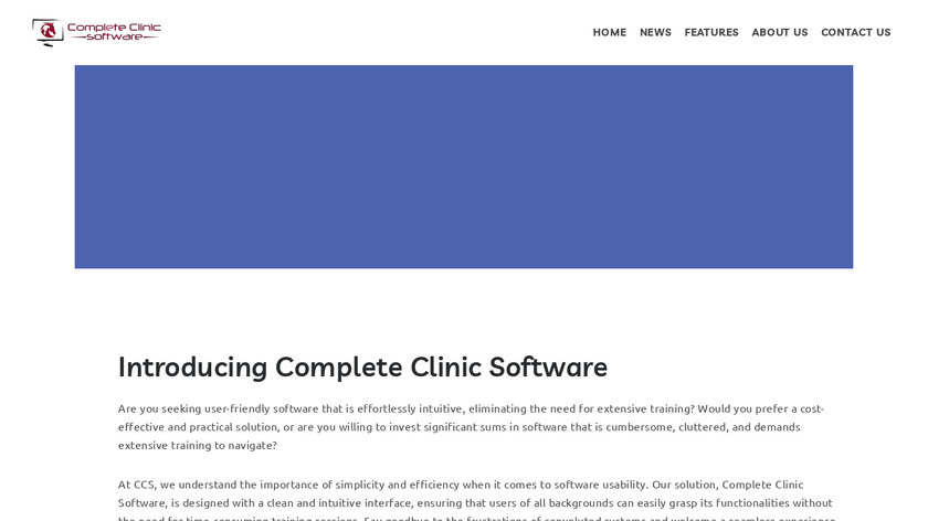 Complete Clinic Software Landing Page