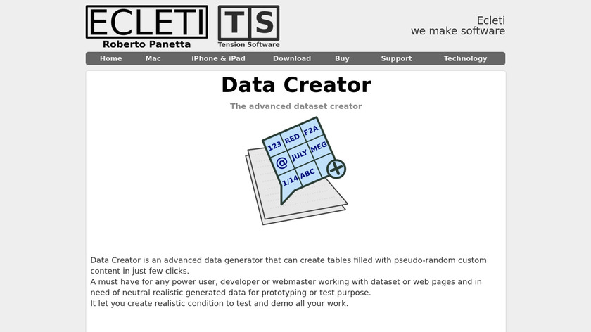 Data Creator Landing Page