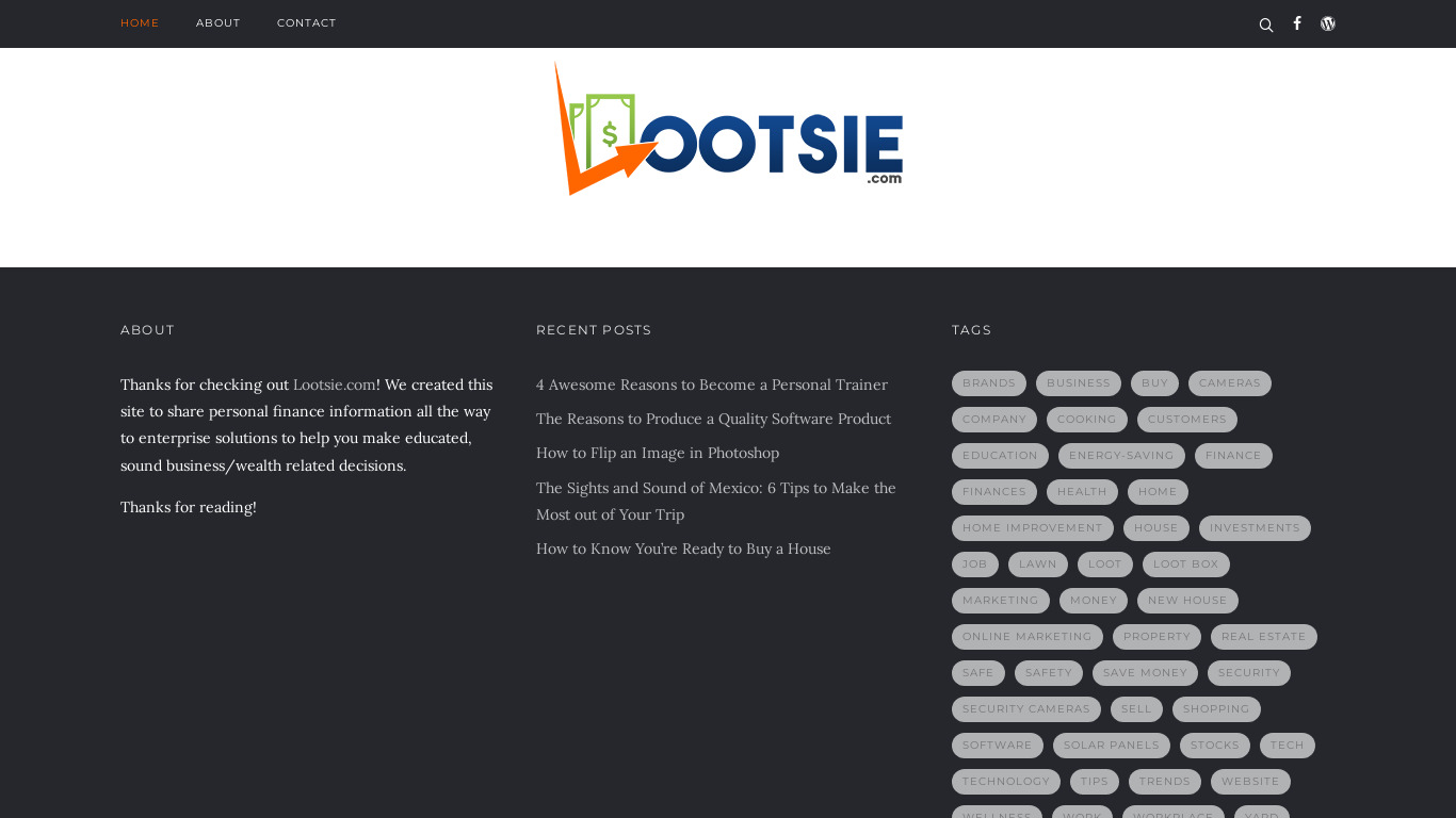 Lootsie Landing page