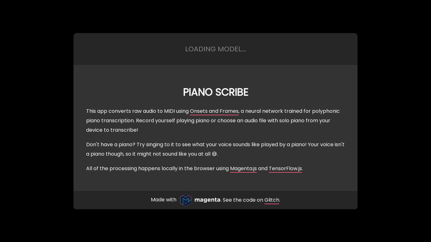 Piano Scribe Landing Page