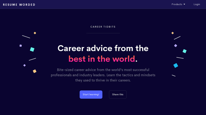 Career Tidbits Landing Page