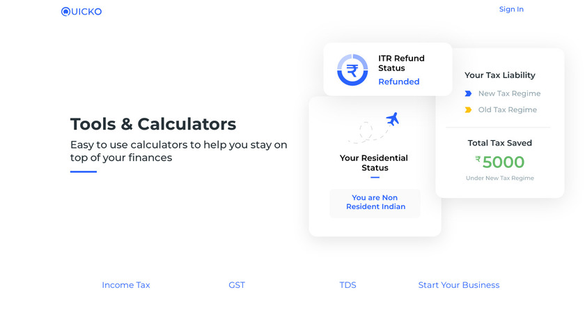 Tools & Calculators Landing Page