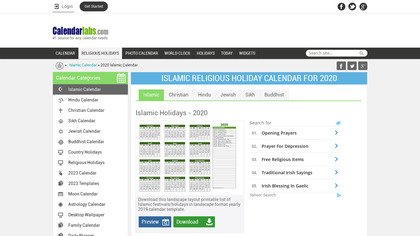 Islamic Calendar 2020 image