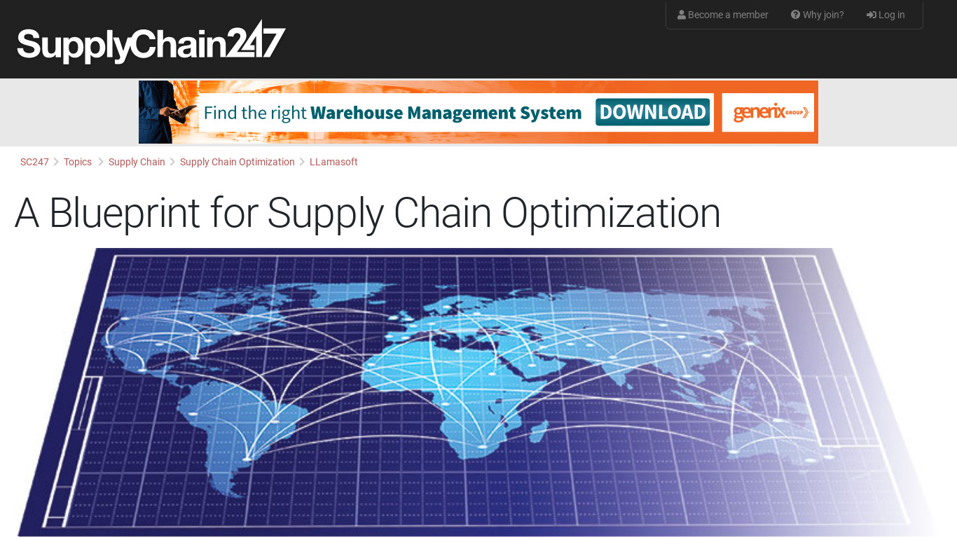 Triple Point Supply Chain Optimization Landing page