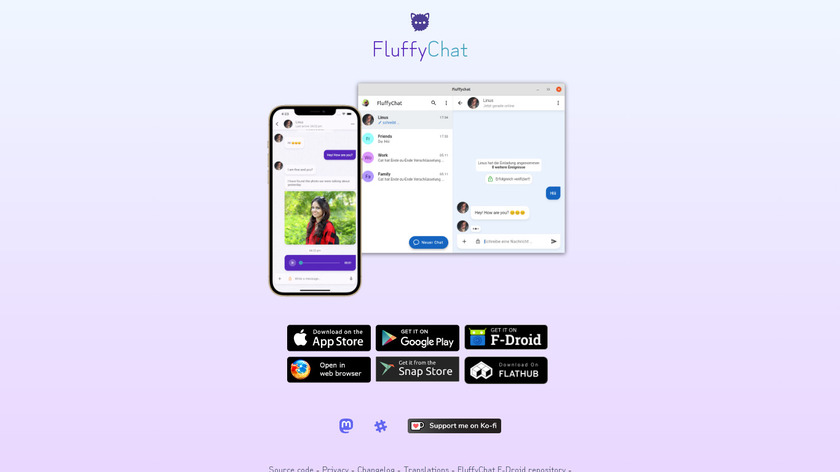 FluffyChat Landing Page