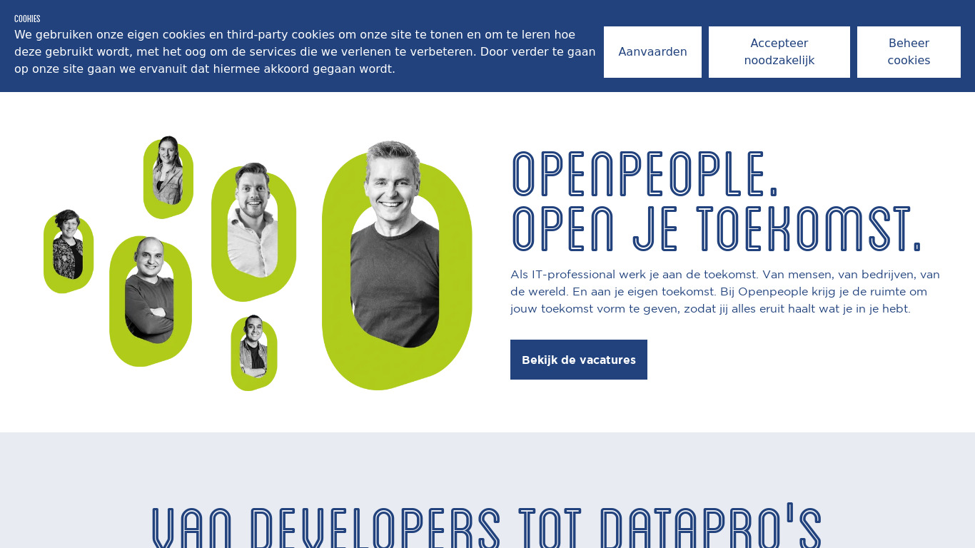 OpenPeople Landing page
