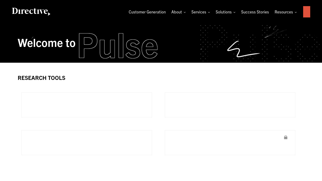 Pulse by Directive Landing page