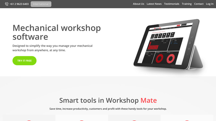 Workshop Mate Landing Page
