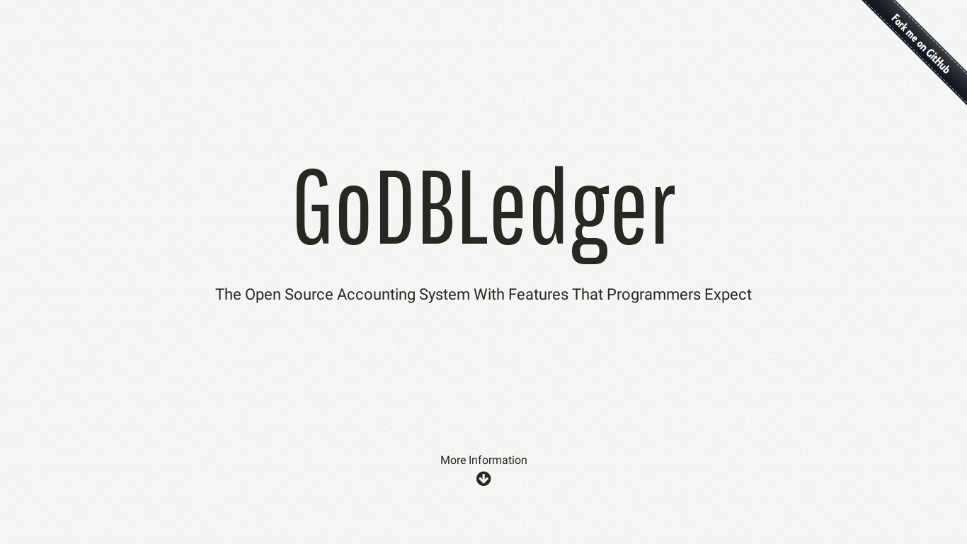 GoDBLedger Landing page