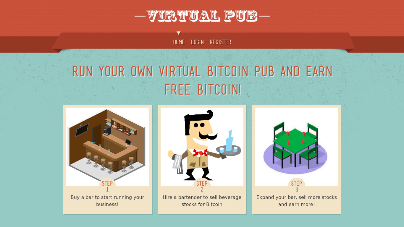 Virtual Pub Landing page