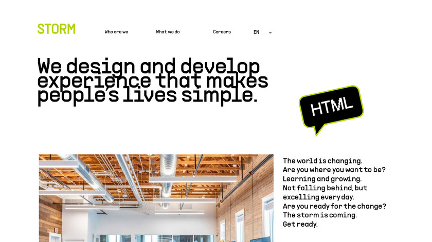 Storm.dev Landing Page
