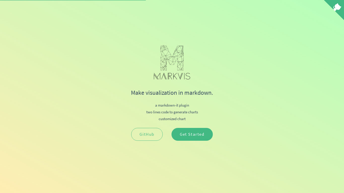Markvis Landing page
