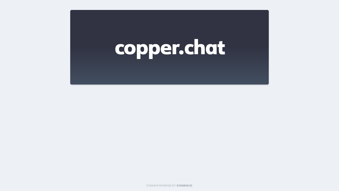 Copper Chat Landing page