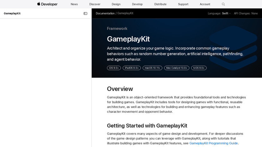 GameplayKit Landing Page