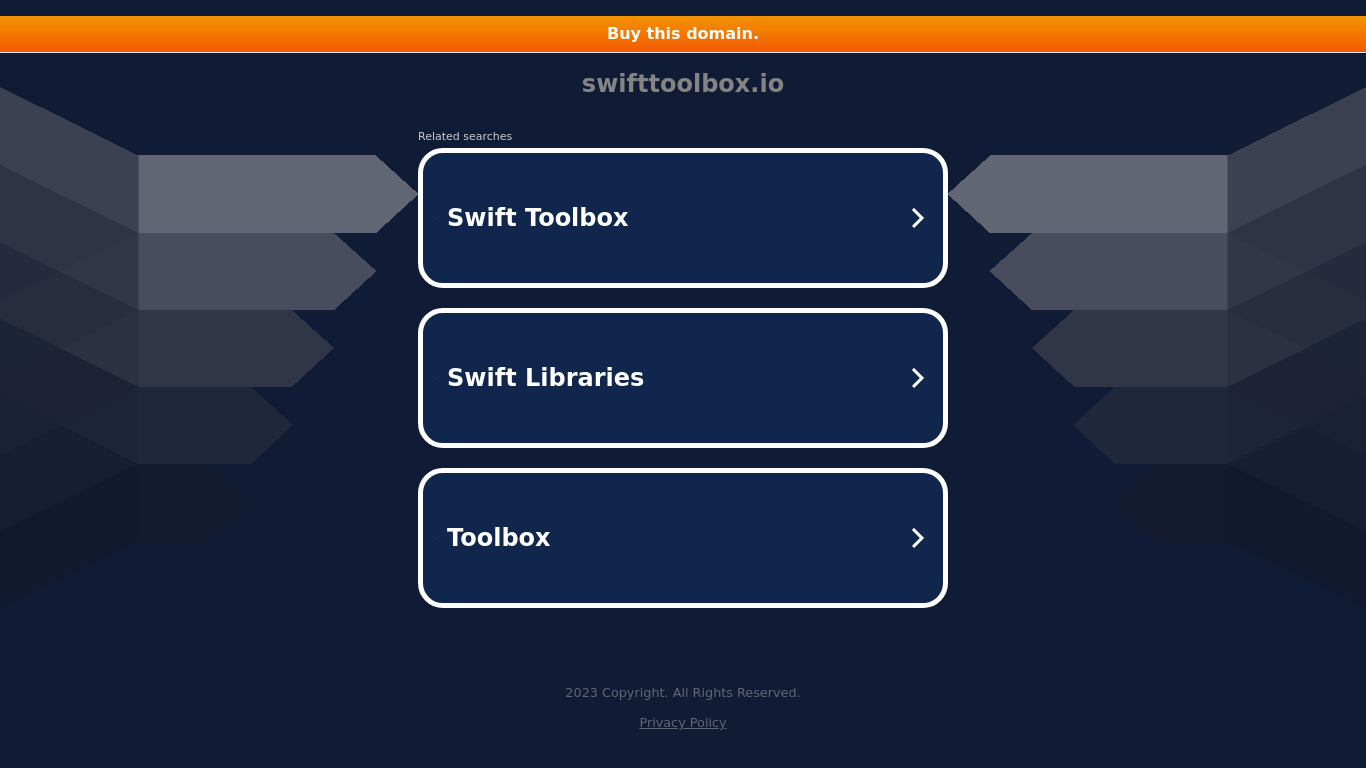 Swift ToolBox Landing page