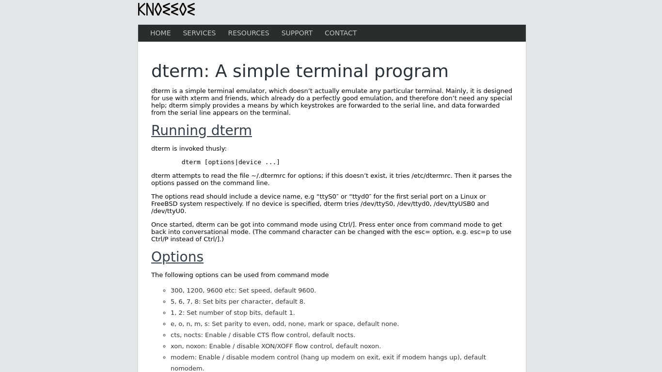 liverton.com dterm (terminal emulator) Landing page