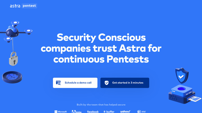 ASTRA Security Landing Page