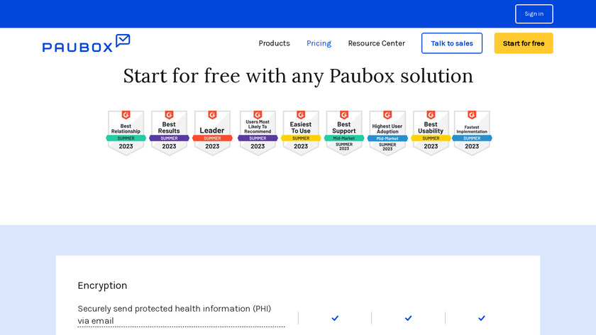 Paubox Suite Landing Page